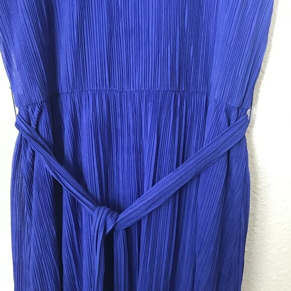 Donna Ricco New York Sleeveless Accordion Pleats High Low Cocktail Dress - Picture 7 of 13